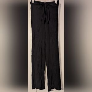 Kona Sol Black Swim Coverup with Flowing Wide-Leg Design